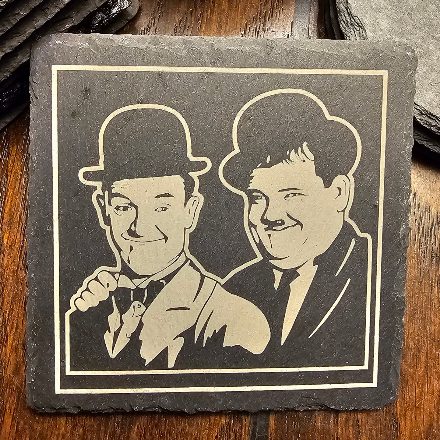Laurel & Hardy square (4-pack)