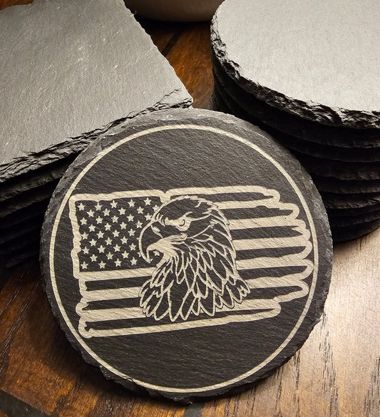 Old Glory & Eagle round (4-pack)