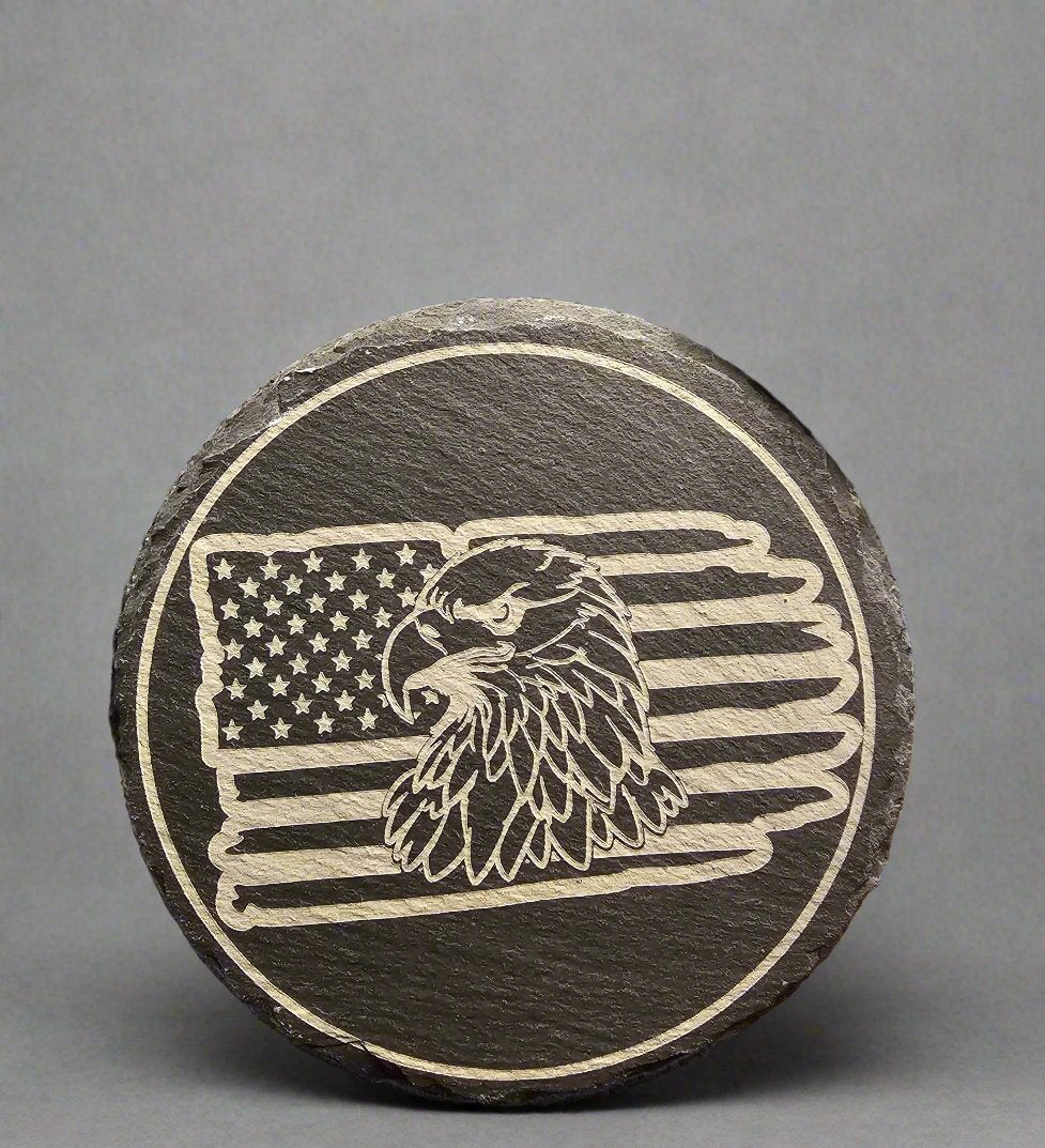 Old Glory & Eagle round (4-pack)
