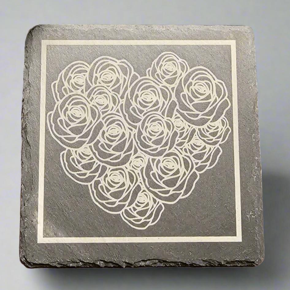 Rose Heart square (4-pack)