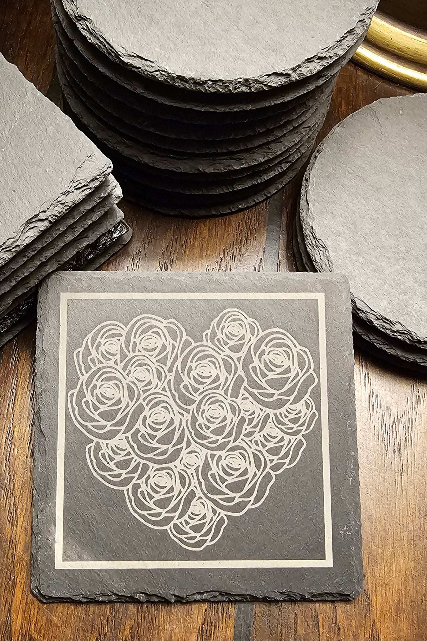 Rose Heart square (4-pack)