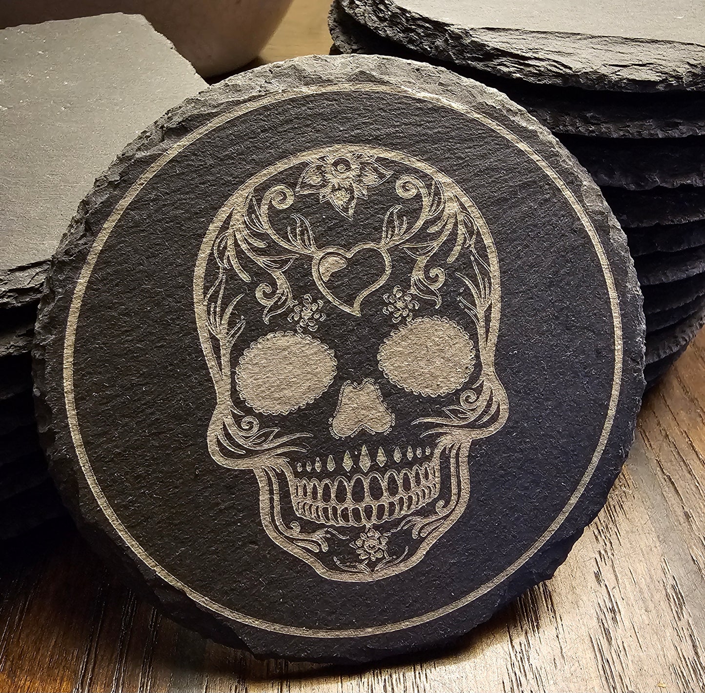 Sugar Skull #2 round (4-pack)